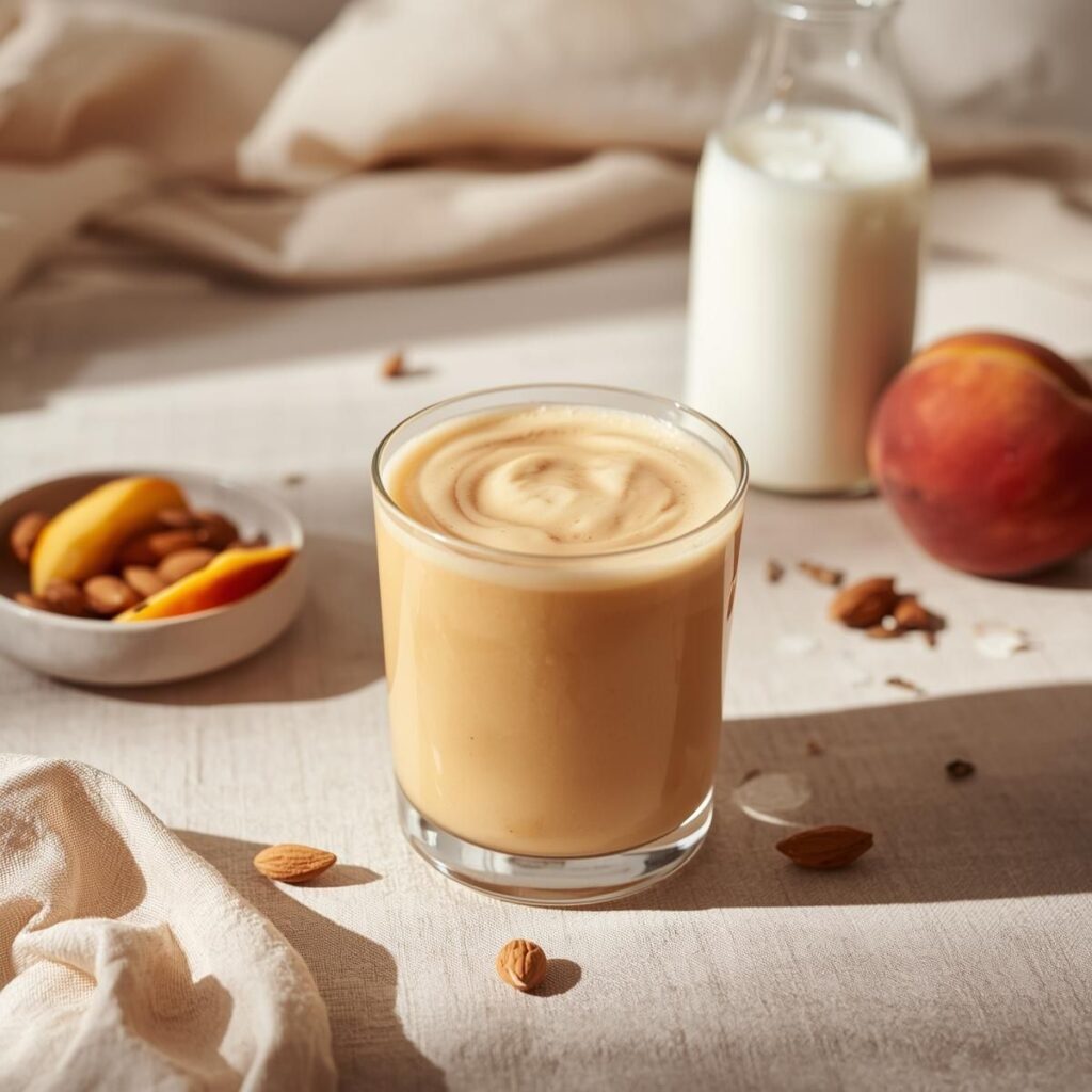 Peach Almond Cardamom Smoothie