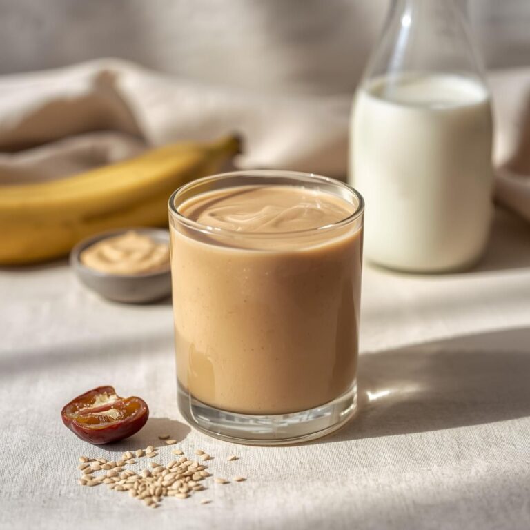Banana Date Sesame Breakfast Smoothie