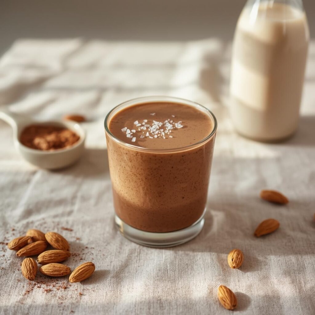 Chocolate Salted Almond Workout Smoothie