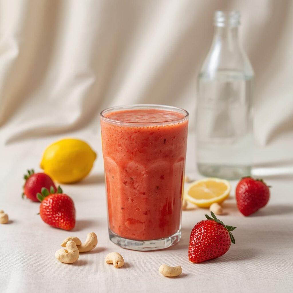 Strawberry Lemon Cashew Smoothie